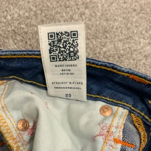 True Religion Cora Mid-Rise Straight Leg Jeans – Size 23 – NWOT - Picture 14 of 15